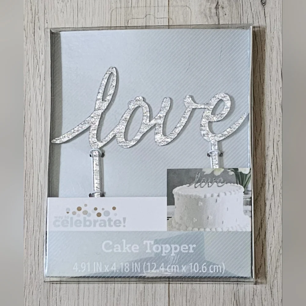 Silver Cake Topper